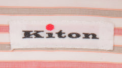 Kiton Red Striped Cotton Shirt - Slim - (KT1130231) - Parent