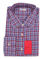 Kiton Blue Plaid Cotton Shirt - Slim - 17/43 - (KT1212234)