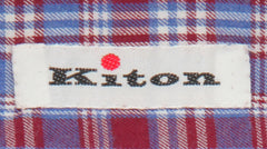 Kiton Blue Plaid Cotton Shirt - Slim - (KT1212234) - Parent