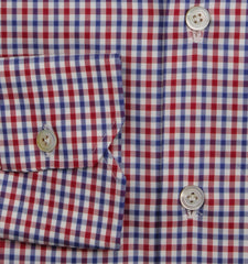 Kiton Red Plaid Cotton Shirt - Slim - (KT126226) - Parent