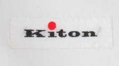 $800 Kiton White Solid Cotton Shirt - Slim - (KT821252) - Parent