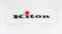 $800 Kiton White Solid Cotton Shirt - Slim - (KT1211251) - Parent