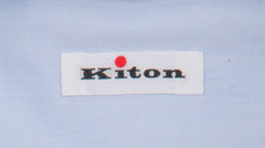 Kiton Light Blue Solid Cotton Shirt - Slim - (KT1220224) - Parent