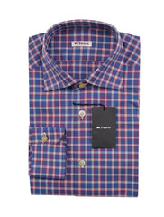 Kiton Blue Plaid Cotton Shirt - Slim - 15.75/40 - (KT1220228)