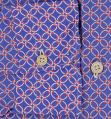 $600 Kiton Blue Fancy Cotton Shirt - Slim - (KT916267) - Parent