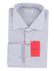 Kiton Blue Fancy Cotton Shirt - Slim - 16/41 - (KT1214232)