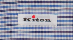 Kiton Blue Plaid Cotton Shirt - Slim - (KT12202210) - Parent
