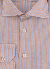 Kiton Light Brown Striped Shirt - Slim - (KT1130238) - Parent
