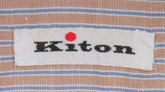 Kiton Light Brown Striped Shirt - Slim - (KT1130238) - Parent