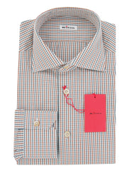 Kiton Brown Plaid Cotton Shirt - Slim - 15.5/39 - (KT210246)