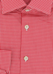 Kiton Red Plaid Cotton Shirt - Slim - (KT1220222) - Parent