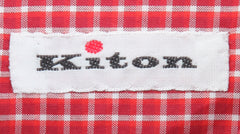 Kiton Red Plaid Cotton Shirt - Slim - (KT1220222) - Parent