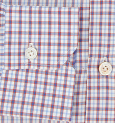 Kiton Blue Plaid Cotton Shirt - Slim - (KT1182210) - Parent