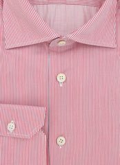 Kiton Red Striped Cotton Shirt - Slim - (KT1212233) - Parent