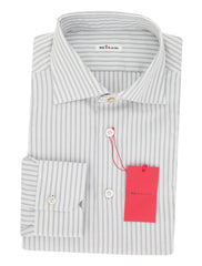 Kiton Light Blue Striped Cotton Shirt - Slim - 15.75/40 - (KT1223233)
