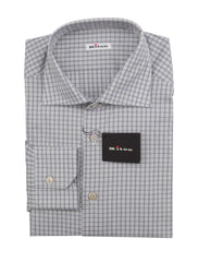 Kiton Gray Plaid Cotton Shirt - Slim - (KT1116224) - Parent