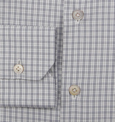 Kiton Gray Plaid Cotton Shirt - Slim - (KT1116224) - Parent
