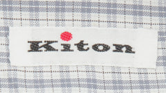 Kiton Light Gray Plaid Cotton Shirt - Slim - (KT1228234) - Parent