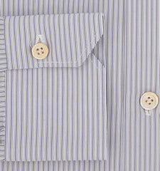 Kiton Blue Striped Cotton Shirt - Slim - (KT12122311) - Parent