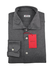Kiton Gray Fancy Cotton Shirt - Slim - 15.75/40 - (KT1182216)
