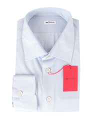 Kiton Light Blue Solid Cotton Shirt - Slim - 18/45 - (KT11222315)