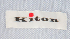 Kiton Light Blue Solid Cotton Shirt - Slim - (KT11222315) - Parent
