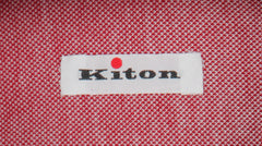 Kiton Red Solid Cotton Shirt - Slim - (KT1182214) - Parent
