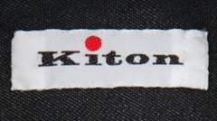 $800 Kiton Charcoal Gray Solid Cotton Blend Shirt - Slim - (KT821253) - Parent