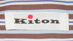 Kiton Brown Striped Cotton Shirt - Slim - (KT1212239) - Parent