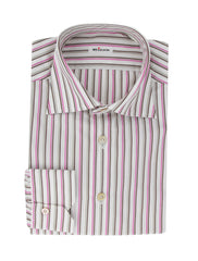Kiton Pink Striped Cotton Shirt - Slim - 15.75/40 - (KT9122317)