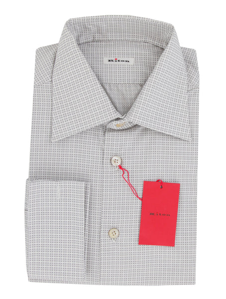 Kiton Light Gray Fancy Cotton Shirt - Slim - (KT1214234) - Parent
