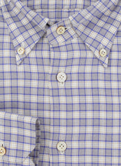 Kiton Blue Plaid Cotton Shirt - Slim - (KT210244) - Parent