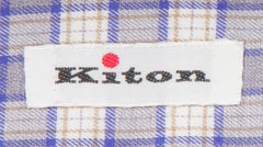 Kiton Blue Plaid Cotton Shirt - Slim - (KT210244) - Parent