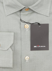 Kiton Olive Green Fancy Cotton Shirt - Slim - (KT11162218) - Parent