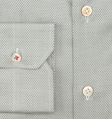 Kiton Olive Green Fancy Cotton Shirt - Slim - (KT11162218) - Parent