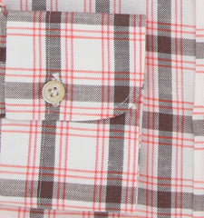 Kiton Brown Plaid Cotton Shirt - Slim - (KT12122334) - Parent