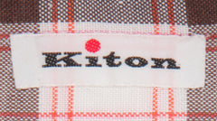 Kiton Brown Plaid Cotton Shirt - Slim - (KT12122334) - Parent