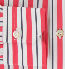 Kiton Red Striped Cotton Shirt - Slim - (KT11142312) - Parent