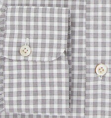 Kiton Light Gray Check Cotton Shirt - Slim - (KT1228235) - Parent