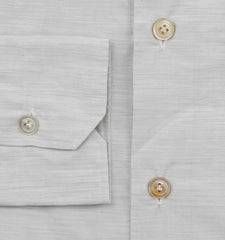 Kiton Light Gray Melange Cotton Shirt - Slim - (KT1215228) - Parent