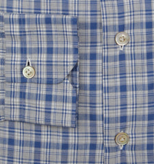 Kiton Blue Plaid Cotton Shirt - Slim - (KT118223) - Parent