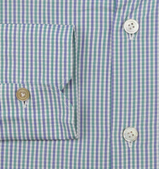Kiton Green Plaid Cotton Shirt - Slim - (KT1224223) - Parent