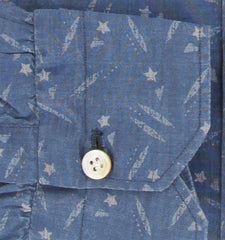 Kiton Blue Stars Cotton Shirt - Slim - (KT11302329) - Parent