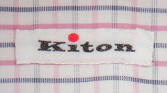 Kiton Pink Plaid Cotton Shirt - Slim - (KT11142320) - Parent