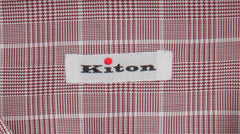 Kiton Burgundy Red Plaid Cotton Shirt - Slim - (KT1224222) - Parent