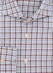 Kiton Brown Plaid Cotton Shirt - Slim - (KT12122317) - Parent
