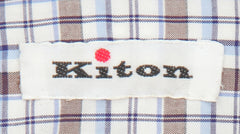 Kiton Brown Plaid Cotton Shirt - Slim - (KT12122317) - Parent