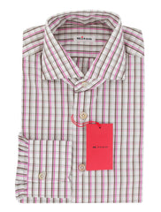 Kiton Brown Plaid Cotton Shirt - Slim - 15.75/40 - (KT1122235)
