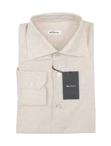 Kiton Beige Shirt - Slim