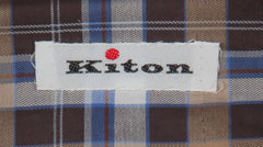Kiton Brown Plaid Cotton Shirt - Slim - (KT2212315) - Parent